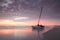 Shipwrecked Sailboat on Shoreline North Carolina Outer Banks
