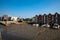 Shipyard at low tide in Husum inland port