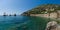 Shipyard (Tersane) and the ruins of a medieval fortress (Alanya Castle) on the mountainside.