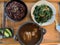 Shiquan Dabu chicken soup, sweet potato leaves, five-grain rice, pickled cucumbers