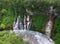 Shirahige Waterfalls and the Blue River in Biei, Hokkaido