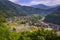 Shirakawa-go - May 26, 2019: Panoramic view of the village of Shirakawa-go, Japan