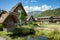 Shirakawa Traditional and Historical Japanese village Shirakawago in autumn. House build by wooden with roof gassho zukuri style.