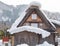 Shirakawago, Japan historic winter village.