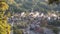 Shirakawago village Japan time lapse with Gassho house in autumn foliage