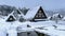 Shirakawago village in winter, UNESCO world heritage sites, Japan
