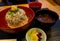 Shirasu donrice topped with Japanese small fish, Kamakuraâ€™s famous food, Japanese food
