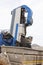 Shiraz grapes being offloaded from a combine grape harvester and destemmer