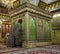 Shiraz, Iran - 2019-04-09 - Shah Ceragh Shrine - men pray at mirrored tomb of mullah