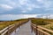 Shiretoko Goko Five Lakes in Shiretoko National Park. Tourists walking boardwalk. Shari, Hokkaido, Japan