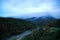 Shiretoko Mountains Covered in Clouds in Autumn, Iwaobetsu, Hokkaido, Japan