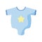 Shirt baby with star flat style icon