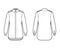Shirt epaulette technical fashion illustration with long sleeve with cuff, relax fit, button-down opening regular collar