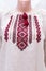 shirt female national folklore, a folk costume Ukraine, on gray white background