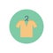 Shirt hanger vector flat colour icon