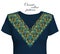 Shirt, jacket and T-shirt collar pattern. Embroidery ornament. V neck. Vector. Pastel colors