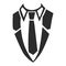 Shirt necktie icon, simple style
