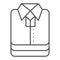 Shirt stack thin line icon, shopping concept, stacked folded clothes sign on white background, Stack of shirt icon in