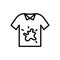 Shirt stain vector thin line icon