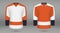 Shirt template forice hockey jersey