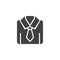 Shirt with tie vector icon