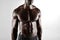 Shirtless african man with muscular abs