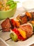 Shish Kabob with barley salad