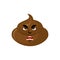 Shit angry Emoji. Turd aggressive emotion isolated