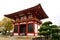 Shitennoji Temple entrance gate arch facade in Osaka, Japan