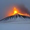 The Shiveluch volcano erupts in Russia