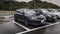 Shizuoka Japan September 8 2018 a black Subaru WRX STI hatchback in a parking lot