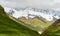 Shkhara Glacier near Ushguli village in the Caucasus Mountains, Georgia