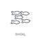 Shoal linear icon. Modern outline Shoal logo concept on white ba