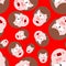 Shock seamless pattern. Panic people background. mental jolt and