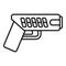 Shock taser icon outline vector. Gun stun