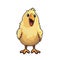 Shocked Chicken Sticker On Isolated Tansparent Background, Png, Logo. Generative AI