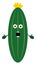 A shocked cucumber vector or color illustration