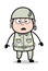 Shocked - Cute Army Man Cartoon Soldier Vector Illustration