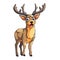 Shocked Deer Sticker On Isolated Tansparent Background, Png, Logo. Generative AI
