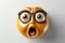 shocked emoticon emoji 3d illustration 3d rendering on White Background
