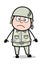 Shocked Expression - Cute Army Man Cartoon Soldier Vector Illustration