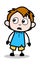 Shocked Expression - School Boy Cartoon Character Vector Illustration