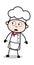 Shocked Face - Cartoon Waiter Male Chef Vector Illustration