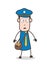 Shocked and Fearful Mailman Face Expression Vector