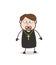 Shocked Fearful Priest Face Vector