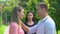 Shocked girl found boyfriend flirting with her female friend, jealousy, betrayal