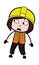 Shocked Lady Engineer Cartoon