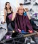 Shocked man in barber chair