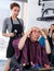 Shocked man in barber chair