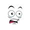 Shocked opened-eyed emoticon isolated emoji icon